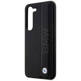 Case BMW BMHCS23M22RDPK S23+ S916 black/black hardcase Leather Textured &amp; Stripe | Techbox