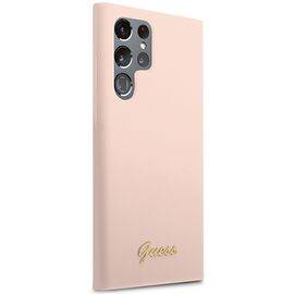 Guess GUHCS23LLSLMGPP S23 Ultra S918 pink/pink hardcase Silicone Script Metal Logo | Techbox