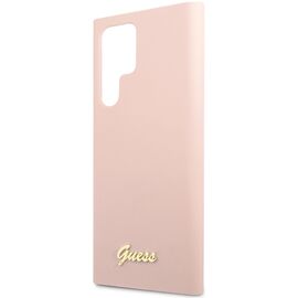 Guess GUHCS23LLSLMGPP S23 Ultra S918 pink/pink hardcase Silicone Script Metal Logo | Techbox