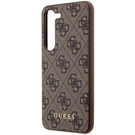 Guess GUHCS23SG4GFBR S23 S911 brown/brown hard case 4G Metal Gold Logo | Techbox
