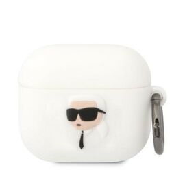 Karl Lagerfeld KLA3RUNIKH AirPods 3 cover white/white Silicone Karl Head 3D - Smartphone Accessories - Cables & Accessories - Techbox