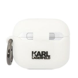Karl Lagerfeld KLA3RUNIKH AirPods 3 cover white/white Silicone Karl Head 3D - Smartphone Accessories - Cables & Accessories - Techbox