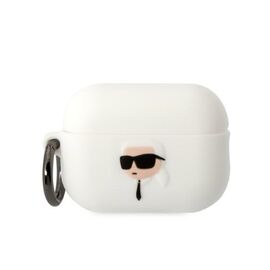 Karl Lagerfeld KLAP2RUNIKH AirPods Pro 2 cover white/white Silicone Karl Head 3D - Smartphone Accessories - Cables & Accessories - Techbox