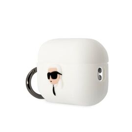 Karl Lagerfeld KLAP2RUNIKH AirPods Pro 2 cover white/white Silicone Karl Head 3D - Smartphone Accessories - Cables & Accessories - Techbox