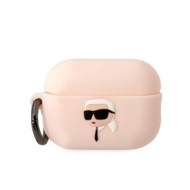 Karl Lagerfeld KLAP2RUNIKP AirPods Pro 2 cover pink/pink Silicone Karl Head 3D - Smartphone Accessories - Cables & Accessories - Techbox