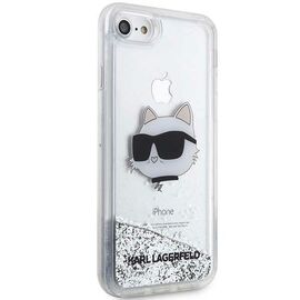 Karl Lagerfeld KLHCI8LNHCCS iPhone 7/8/ SE 2020/2022 silver/silver hardcase Glitter Choupette Head | Techbox