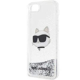 Karl Lagerfeld KLHCI8LNHCCS iPhone 7/8/ SE 2020/2022 silver/silver hardcase Glitter Choupette Head | Techbox