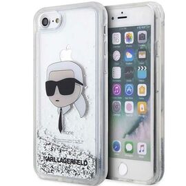 Karl Lagerfeld KLHCI8LNKHCH iPhone 7/8/ SE 2020/2022 silver/silver hardcase Glitter Karl Head | Techbox