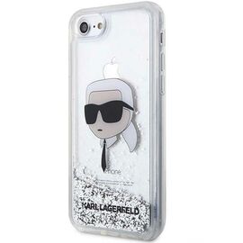 Karl Lagerfeld KLHCI8LNKHCH iPhone 7/8/ SE 2020/2022 silver/silver hardcase Glitter Karl Head - Uncategorized Cases (2) - Cases - Techbox