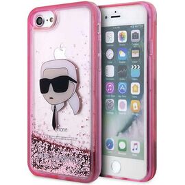 Karl Lagerfeld KLHCI8LNKHCP iPhone 7/8/ SE 2020/2022 pink/pink hardcase Glitter Karl Head | Techbox
