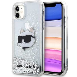 Karl Lagerfeld KLHCN61LNCHCS iPhone 11/ XR silver/silver hardcase Glitter Choupette Head | Techbox