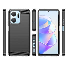 Carbon Case case for Honor Play 40 Plus / Honor X7a flexible silicone carbon cover black | Techbox