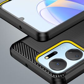 Carbon Case case for Honor Play 40 Plus / Honor X7a flexible silicone carbon cover black | Techbox