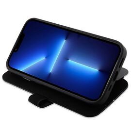 Case BMW BMBKP14L22RVSK iPhone 14 Pro 6.1" black/black bookcase Leather Stamp Blue Lines - Apple Cases - Cases - Techbox