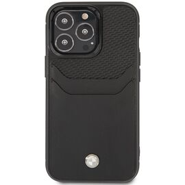 Case BMW BMHCP14L22RSEPK iPhone 14 Pro 6.1" black/black Leather Card Slot - Apple Cases - Cases - Techbox