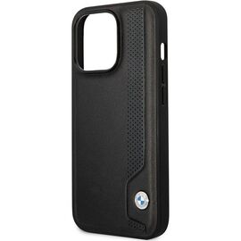 Case BMW BMHCP14X22RBDK iPhone 14 Pro Max 6.7" black/black hardcase Leather Blue Dots - Apple Cases - Cases - Techbox