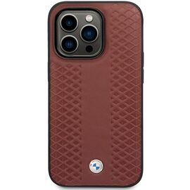 Case BMW BMHCP14X22RFGR iPhone 14 Pro Max 6.7" Burgundy/burgundy Leather Diamond Pattern | Techbox