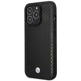 Case BMW BMHMP14L22RFGK iPhone 14 Pro 6.1" black/black Leather Diamond Pattern MagSafe - Apple Cases - Cases - Techbox