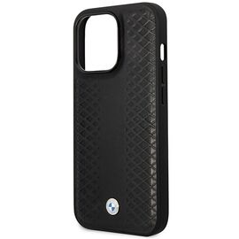 Case BMW BMHMP14L22RFGK iPhone 14 Pro 6.1" black/black Leather Diamond Pattern MagSafe - Apple Cases - Cases - Techbox
