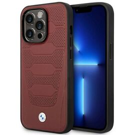 Case BMW BMHMP14L22RPSR iPhone 14 Pro 6.1" Burgundy/burgundy Leather Seats Pattern MagSafe - Apple Cases - Cases - Techbox