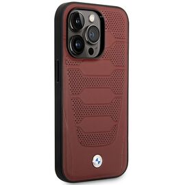 Case BMW BMHMP14L22RPSR iPhone 14 Pro 6.1" Burgundy/burgundy Leather Seats Pattern MagSafe - Apple Cases - Cases - Techbox