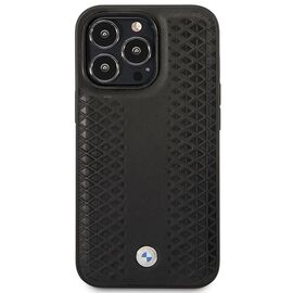 Case BMW BMHMP14X22RFGK iPhone 14 Pro Max 6.7" black/black Leather Diamond Pattern MagSafe - Apple Cases - Cases - Techbox