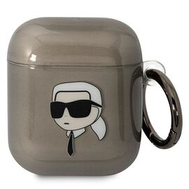 Karl Lagerfeld KLA2HNIKTCK AirPods 1/2 cover black/black Karl`s Head - Smartphone Accessories - Cables & Accessories - Techbox