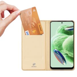 Dux Ducis Skin Pro Case for Xiaomi Redmi Note 12 Pro+ Flip Card Wallet Stand Gold - Xiaomi Cases - Cases - Techbox