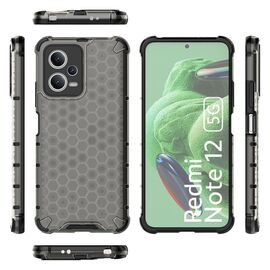 Honeycomb case for Xiaomi Redmi Note 12 5G / Poco X5 5G armored hybrid cover black | Techbox