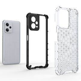 Honeycomb case for Xiaomi Redmi Note 12 5G / Poco X5 5G armored hybrid cover black | Techbox