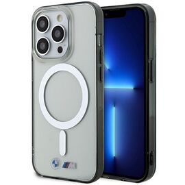 Case BMW BMHMP14LHCRS iPhone 14 Pro 6.1" transparent hardcase Silver Ring MagSafe | Techbox