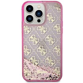 Guess GUHCP14LLC4PSGP iPhone 14 Pro 6.1" pink/pink hardcase Liquid Glitter 4G Transculent | Techbox