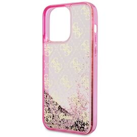 Guess GUHCP14LLC4PSGP iPhone 14 Pro 6.1" pink/pink hardcase Liquid Glitter 4G Transculent | Techbox