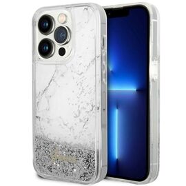 Guess GUHCP14LLCSGSGH iPhone 14 Pro 6.1" white/white hardcase Liquid Glitter Marble | Techbox