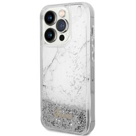 Guess GUHCP14LLCSGSGH iPhone 14 Pro 6.1" white/white hardcase Liquid Glitter Marble | Techbox