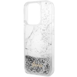 Guess GUHCP14LLCSGSGH iPhone 14 Pro 6.1" white/white hardcase Liquid Glitter Marble | Techbox
