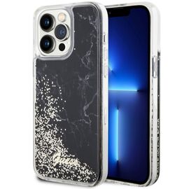 Guess GUHCP14XLCSGSGK iPhone 14 Pro Max 6.7" black/black hardcase Liquid Glitter Marble | Techbox