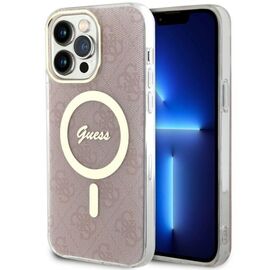 Guess GUHMP14XH4STP iPhone 14 Pro Max 6.7" pink/pink hardcase 4G MagSafe - Apple Cases - Cases - Techbox