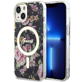 Guess Flower MagSafe case for iPhone 14 - black - Uncategorized Cases (2) - Cases - Techbox