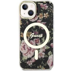 Guess Flower MagSafe case for iPhone 14 - black - Uncategorized Cases (2) - Cases - Techbox