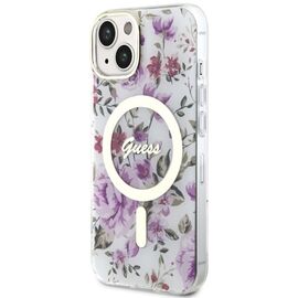 Guess Flower MagSafe case for iPhone 14 - transparent - Uncategorized Cases (2) - Cases - Techbox