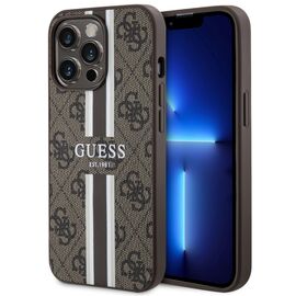 Guess GUHMP13XP4RPSW iPhone 13 Pro Max 6.7" brown/brown hardcase 4G Printed Stripes MagSafe - Apple Cases - Cases - Techbox