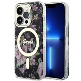 Guess GUHMP14LHCFWSK iPhone 14 Pro 6.1" black/black hardcase Flower MagSafe - Apple Cases - Cases - Techbox