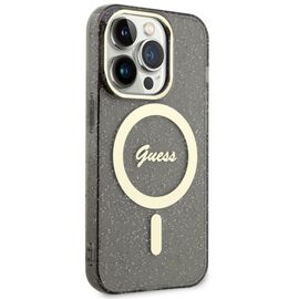 Guess GUHMP14LHCMCGK iPhone 14 Pro 6.1" black/black hardcase Glitter Gold MagSafe - Apple Cases - Cases - Techbox