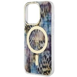 Guess GUHMP14LHLEOPWB iPhone 14 Pro 6.1" blue/blue hardcase Leopard MagSafe - Apple Cases - Cases - Techbox