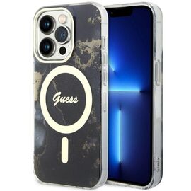 Guess GUHMP14LHTMRSK iPhone 14 Pro 6.1" black/black hardcase Golden Marble MagSafe - Apple Cases - Cases - Techbox