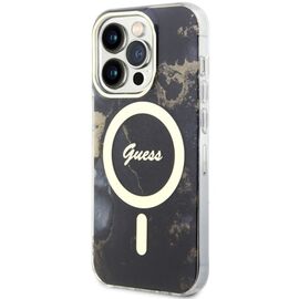 Guess GUHMP14LHTMRSK iPhone 14 Pro 6.1" black/black hardcase Golden Marble MagSafe - Apple Cases - Cases - Techbox