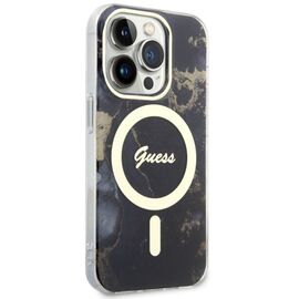 Guess GUHMP14LHTMRSK iPhone 14 Pro 6.1" black/black hardcase Golden Marble MagSafe - Apple Cases - Cases - Techbox