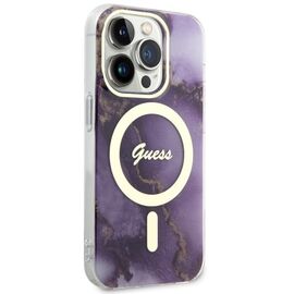 Guess GUHMP14LHTMRSU iPhone 14 Pro 6.1" purple/purple hardcase Golden Marble MagSafe - Apple Cases - Cases - Techbox