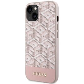 Guess GUHMP14MHGCFSEP iPhone 14 Plus 6.7" pink/pink hard case GCube Stripes MagSafe | Techbox
